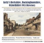 Berkshire, Buckinghamshire & Oxfordshire Kelly's 1915 Directory