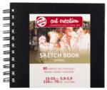 Small Square Spiral Notebook with Blank Pages - Black
