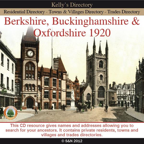 Berkshire, Buckinghamshire & Oxfordshire Kelly's 1920 Directory