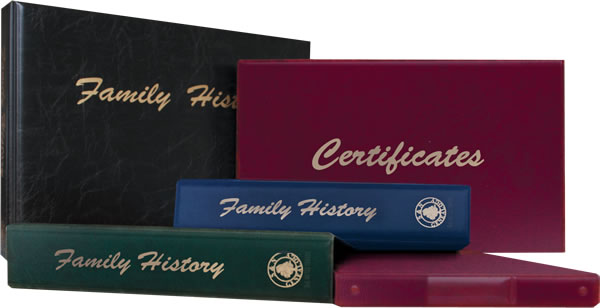 Long Luxury Blue Certificate Binder - S&N Genealogy Supplies