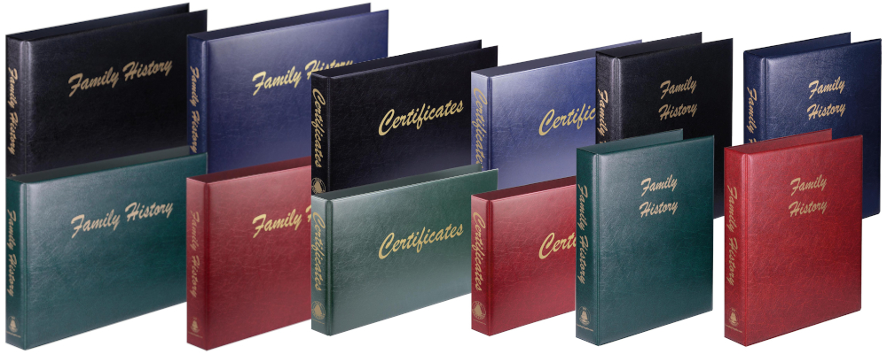 Family History and Certificate Binders