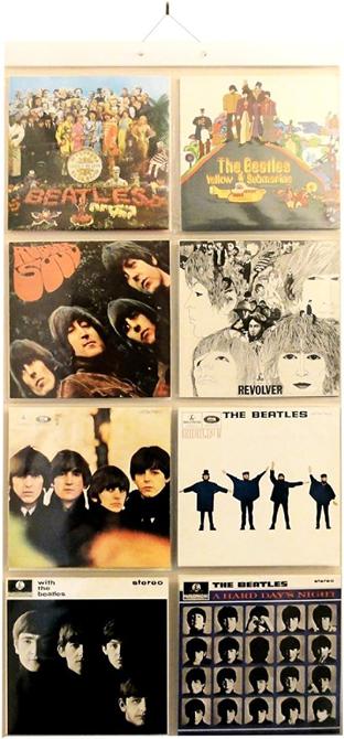 12 LP Hanging Gallery Photo Picture Pockets - 16 LPs in 8 Pockets