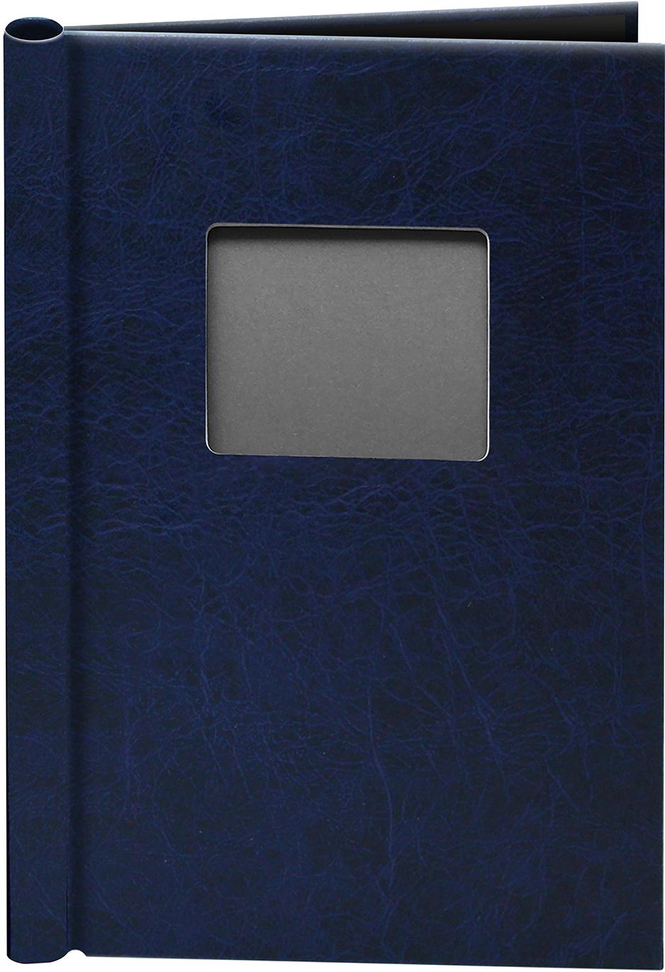 A4 Blue Leather Effect Window Springback Binder