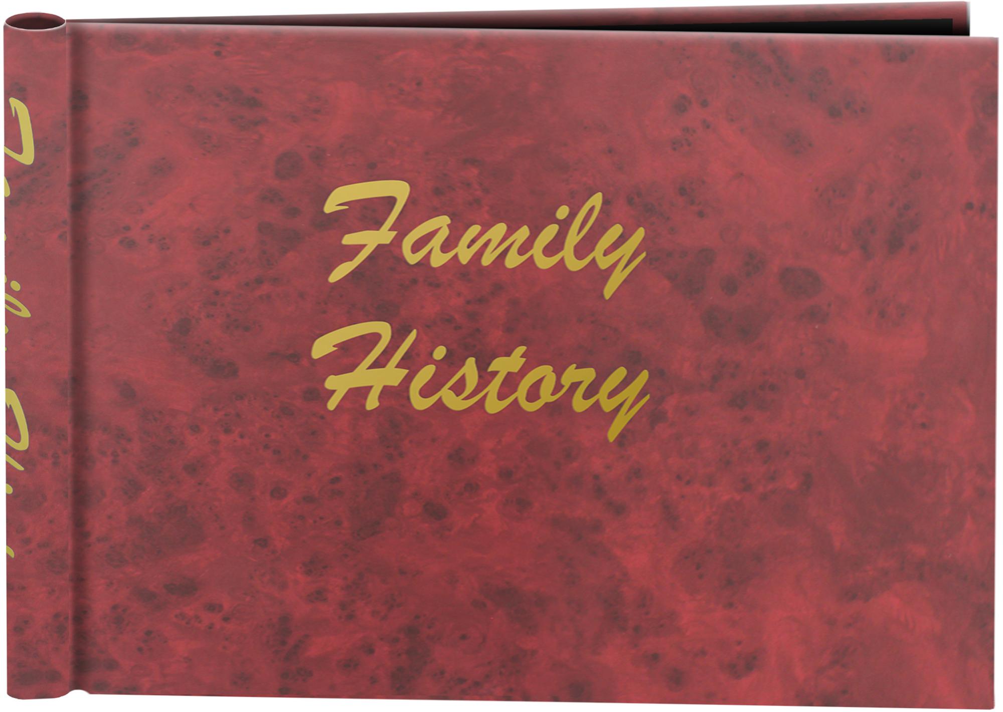 A4 Burgundy Landscape Family History Springback Binder