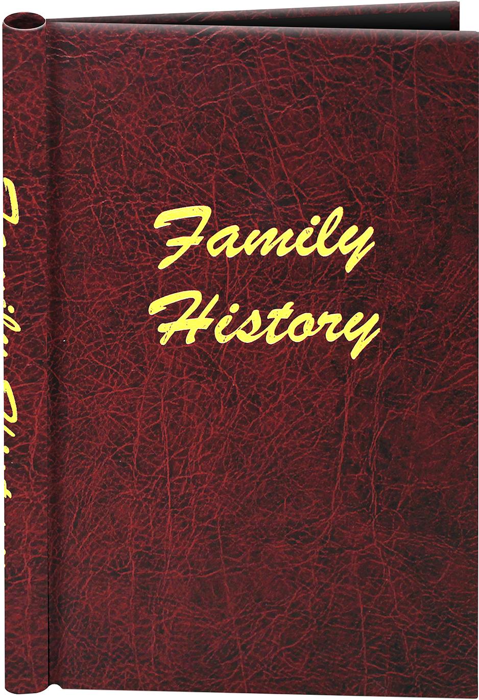 A4 Burgundy Leather Effect Family History Springback Binder