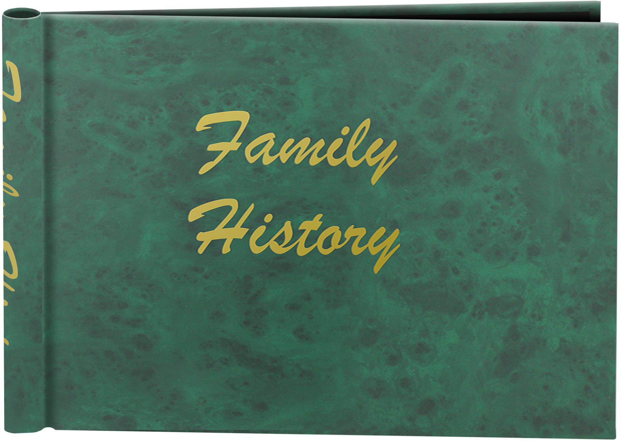 A4 Green Landscape Family History Springback Binder