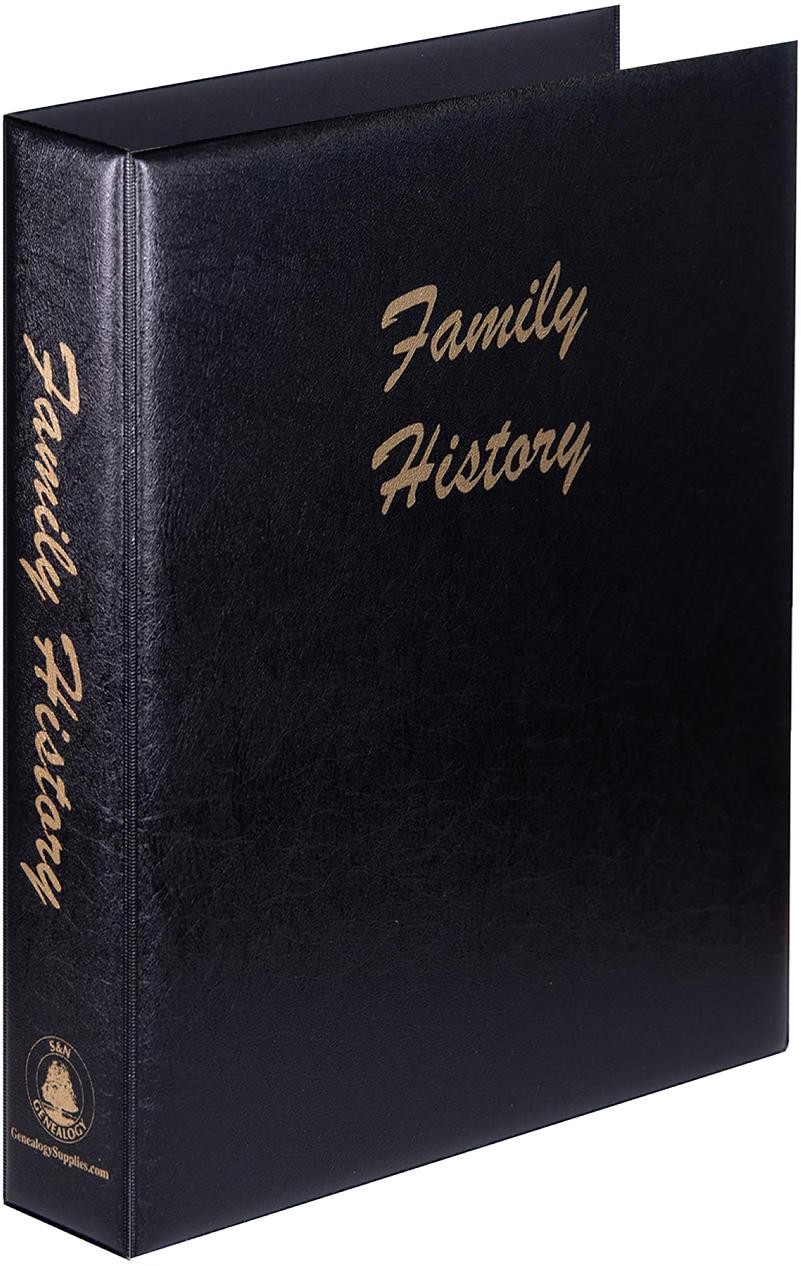 A4 Luxury Black Family History  Binder