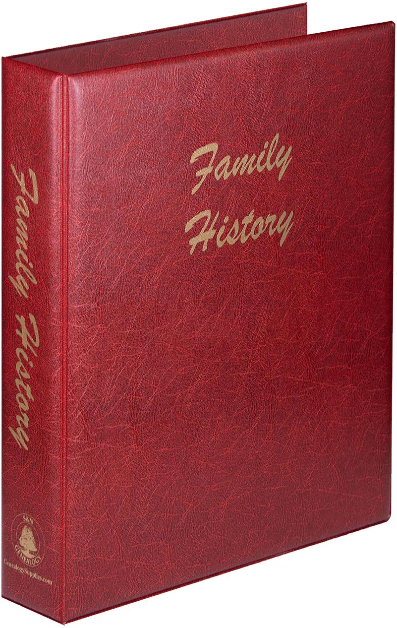 A4 Luxury Burgundy Family History Binder