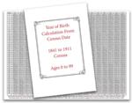 Birth Year from Census Date Calculator