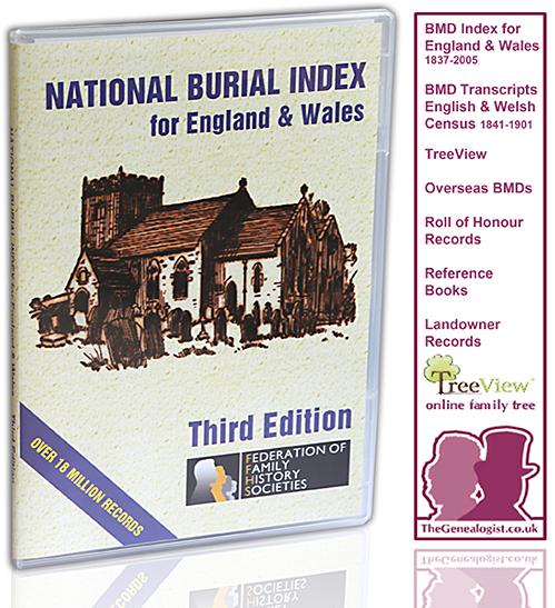 NBI - National Burial Index Third Edition + Census and BMDs