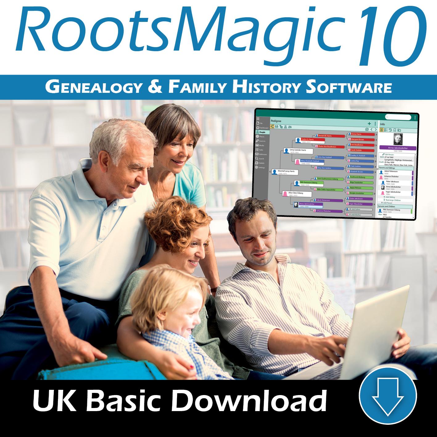 RootsMagic UK Version 10 Basic Download (PC/Mac)