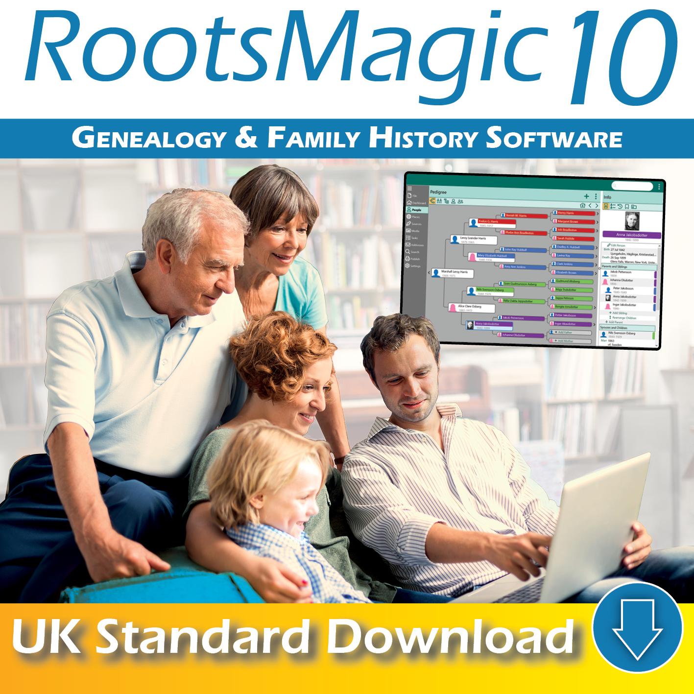 RootsMagic UK Version 10 Standard Edition Download (PC/Mac)