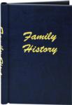 A4 Blue Leather Effect Family History Springback Binder