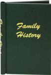 A4 Green Leather Effect Family History Springback Binder