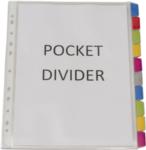A4 Portrait Polypropylene Pocket Tabbed Dividers with 10 Tabs
