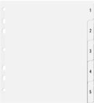 A5 Portrait Polypropylene Tabbed Dividers 1-5