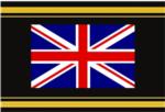 Black-Gold Album Label with Country Flags - UK Union Flag