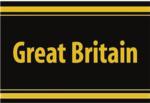 Black-Gold Album Label with Country name - Great Britain
