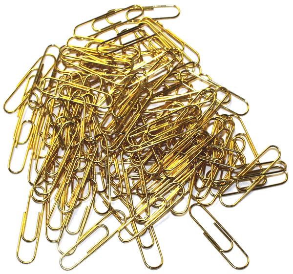 Brass Archival Paperclips - Non-Rusting Document Clips for Safe Archival Storage (Pack of 100)