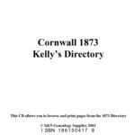 Cornwall 1873 Kelly's Directory