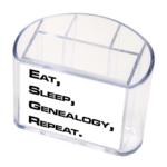 Eat Sleep Genealogy Repeat - Pen Pot Gift