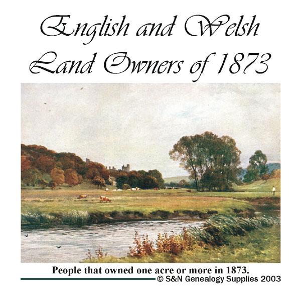 English and Welsh Landowners of 1873