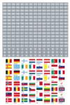Flags of Europe self-adhesive Labels - 1 sheet with dates