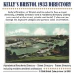 Gloucestershire, Bristol 1933 Kelly's Directory