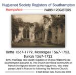 Hampshire, The Huguenot Society of London Registers of Southampton