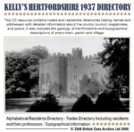 Hertfordshire, Kelly's 1937 Directory