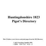 Huntingdonshire 1823 Pigot's Directory