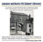 Lancashire; Lancaster and District 1912 Bulmer's Directory