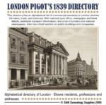 London 1839 Pigot's Directory
