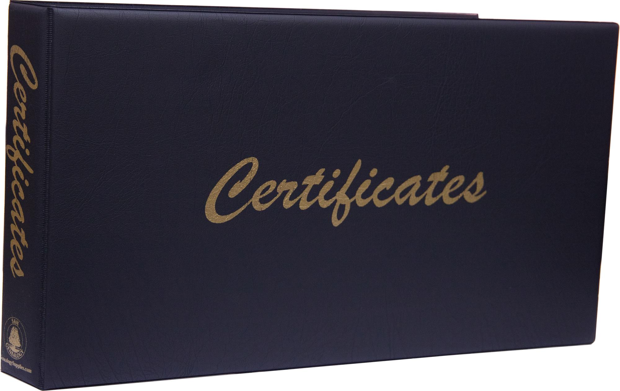 Long Luxury Black Certificate Binder - Limited Edition Soft Cover