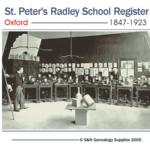 Oxford, St Peter's Radley College Register Oxford 1847-1923