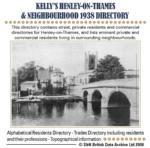 Oxfordshire, Henley-on-Thames & Neighbourhood 1938 Kelly's Directory