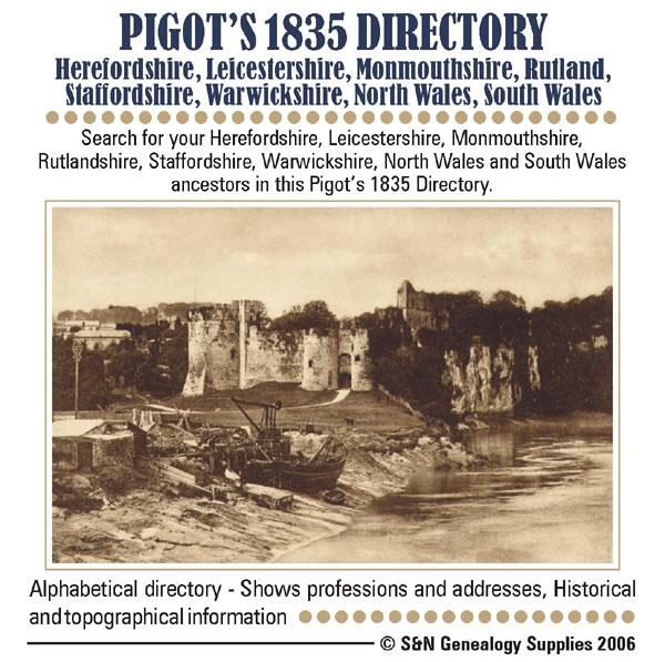 Pigot/'s Directory of Leicestershire /& Rutland 1835 CDROM