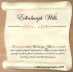 Scotland; Edinburgh Wills 1601 - 1700