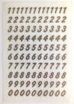 Self-adhesive Labels - Gold Numbers on Transparent Back, 8mm