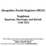 Shropshire, Stapleton Baptisms, Marriages and Burials 1546-1812