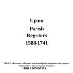 Berkshire, Upton parish registers 1588-1741