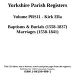 Yorkshire, Kirk Ella Baptisms, Marriages and Burials 1558-1841