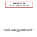 Cornwall, Virginstow Baptisms & Marriages 1730-1850