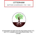 Cornwall, Otterham Baptisms & Marriages 1700 - 1845