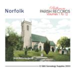 Norfolk Phillimore Parish Records (Marriages) Volumes 01 to 12 on one CD