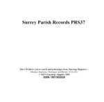 Surrey, Morden Parish Records 1634-1812 (PRS37)