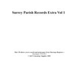 Surrey, Merstham Parish Records - Extra Volume 1
