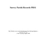 Surrey Parish Records (PRS1) Banstead 1547-1789